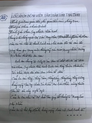 Những lá thư gửi các y bác sĩ